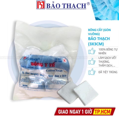 Bông Gòn Cắt (Gòn Vuông) Bảo Thạch (Bịch nhỏ)