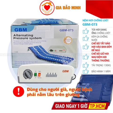 Nệm Hơi Chống Loét Ống Hơi Ngang, Bật Tắt Đảo Hơi GBM-073