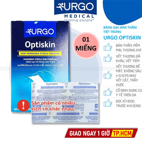 Băng Gạc Vô Trùng Bán Thấm Có Keo Urgo OPTISKIN
