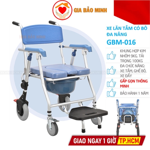 Ghế Bô Vệ Sinh Cao Cấp Đa Chức Năng, Có Thể Gấp Gọn GBM-016