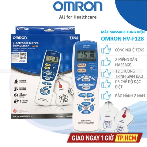 Máy Massage Xung Điện 2 Miếng Dán Omron HV-F128 (F-128)
