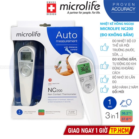 Nhiệt Kế Hồng Ngoại Microlife NC200 (NC 200) (Đo tự động)