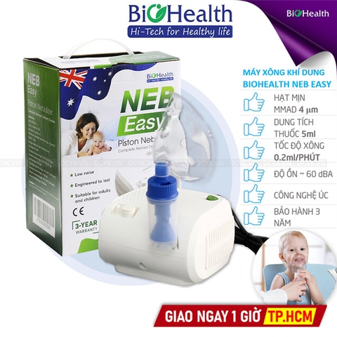 Máy Xông Khí Dung Mũi Họng Biohealth NEB EASY