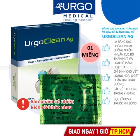 Băng Gạc Chứa Bạc Chống Nhiễm Khuẩn Urgo URGOCLEAN AG