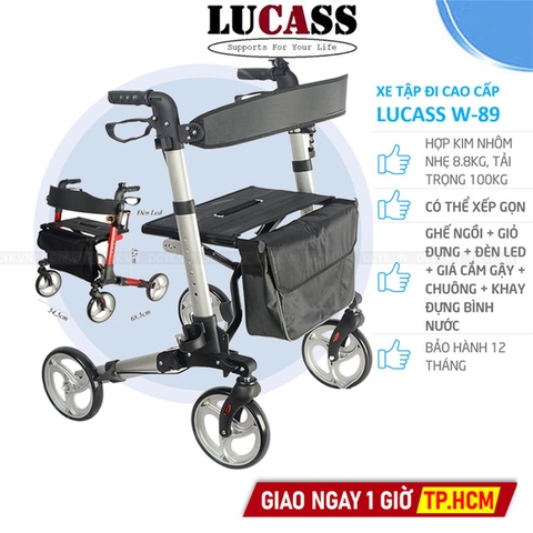 Xe Tập Đi Cao Cấp Có Ghế Ngồi, Giỏ Đựng Lucass W-89 (W89)
