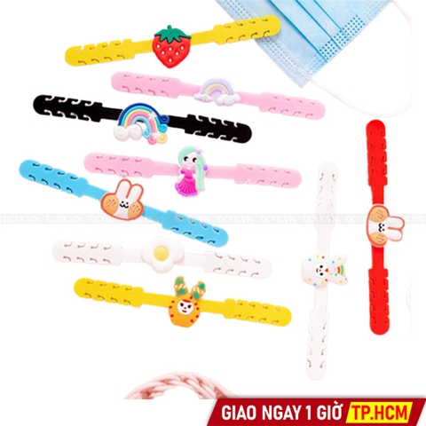 Tai Giả Đeo Khẩu Trang Trẻ Em Silicon Có Hình