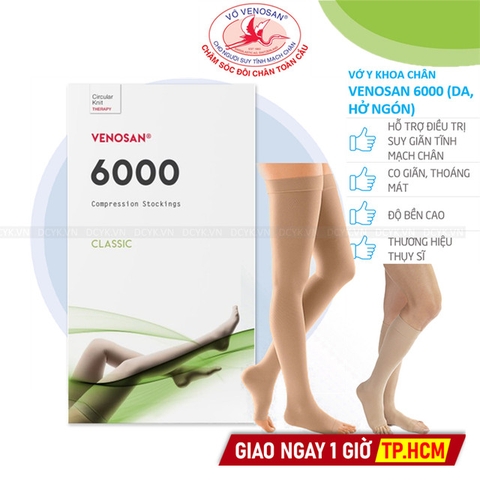 Vớ Y Khoa Venosan 6000 (Màu Da - Hở Ngón)