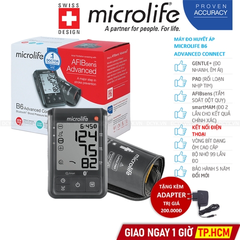 Máy Đo Huyết Áp Bắp Tay Microlife B6 Advanced Connect