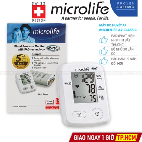 Máy Đo Huyết Áp Bắp Tay Microlife A2 Classic