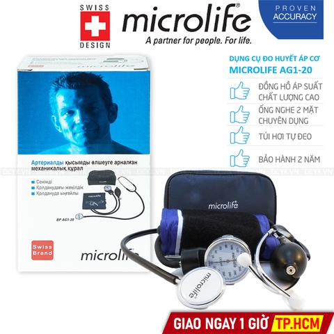 Máy Đo Huyết Áp Cơ Microlife BP AG1-20 (Gồm Tai Nghe)