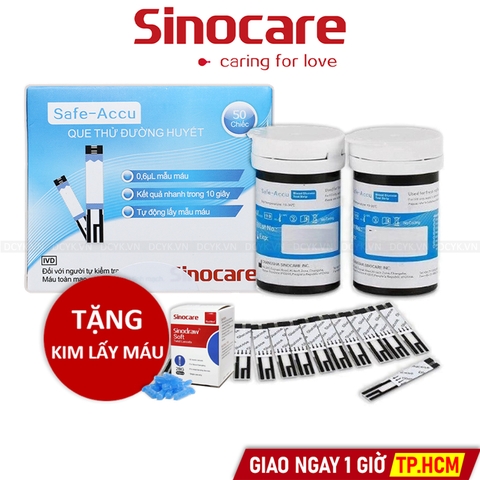Que Thử Đường Huyết Sinocare Safe Accu