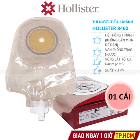 Túi Nước Tiểu Hậu Môn Nhân Tạo 1 Mảnh Hollister 8460 (Đế Bằng)