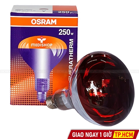 Bóng Đèn Hồng Ngoại Y Tế OSRAM 250W (Đức) Sưởi Ấm, Giảm Đau