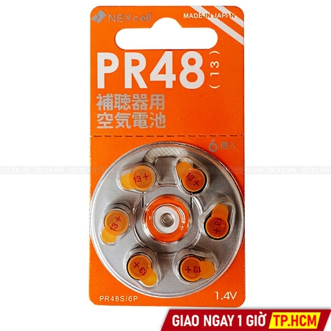 Pin Nút Máy Trợ Thính PR48 NEXcell Size P13 Nhật (vỉ 6 viên)