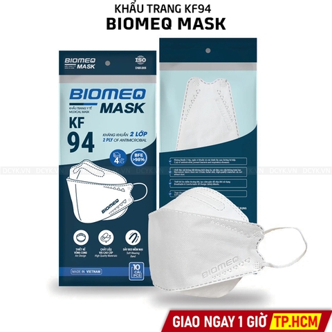 Khẩu Trang 4D Người Lớn KF94 BIOMEQ MASK+ (Gói 10 Cái)