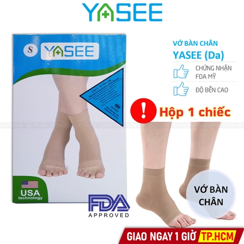 Vớ Y Khoa Bàn Chân, Gót Chân Yasee (Da, Hở Ngón) (Hộp 1 Chiếc)