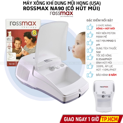 Máy Xông Khí Dung Mũi Họng Rossmax NA90 (2 Chức Năng)