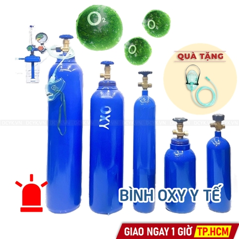 [KÈM ĐỒNG HỒ] Bình Oxy Y Tế Vừa Và Nhỏ (40 Lít)