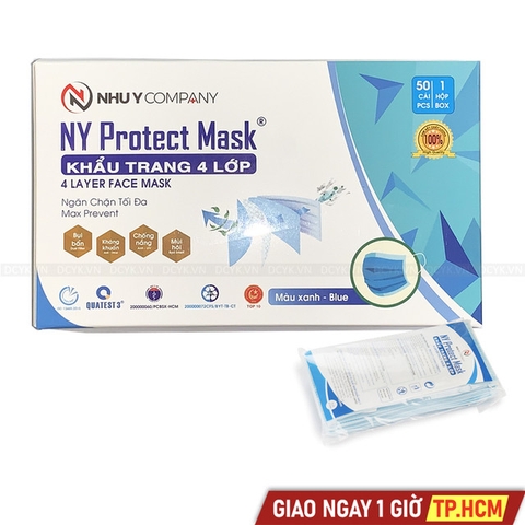 Khẩu Trang Y Tế NHƯ Ý (4 Lớp - Hộp 50 Cái)