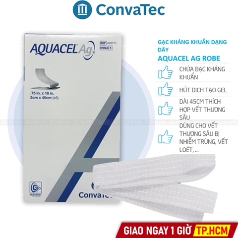Gạc Kháng Khuẩn Dạng Dây AQUACEL AG ROBE