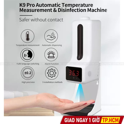 Máy Rửa Tay Và Đo Nhiệt Độ Tự Động K9 X
