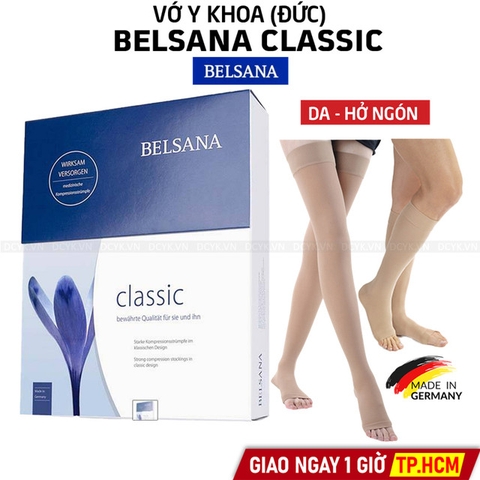 Vớ Y Khoa BELSANA Classic (Da, Hở Ngón)