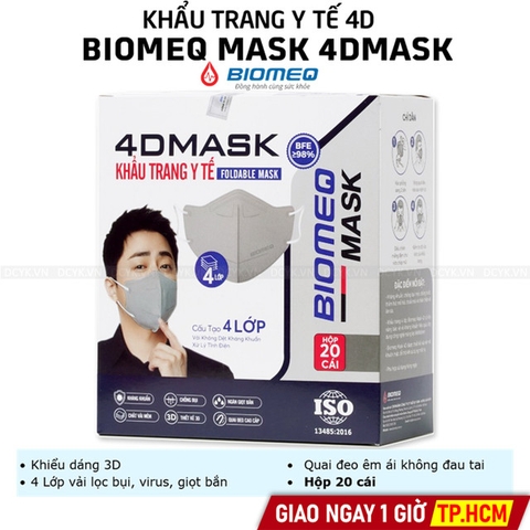 Khẩu Trang 4D Biomeq 4DMASK 4 Lớp (Hộp 20 Cái)