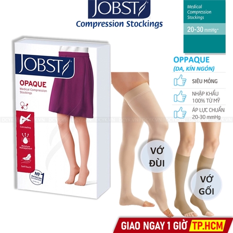 Vớ Y Khoa JOBST Opaque (Mỏng) (Da, Hở Ngón)