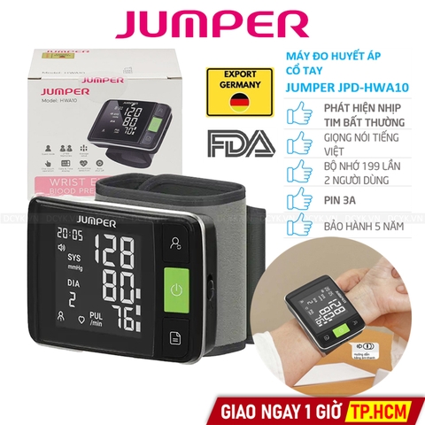 Máy Đo Huyết Áp Cổ Tay Jumper JPD-HWA10