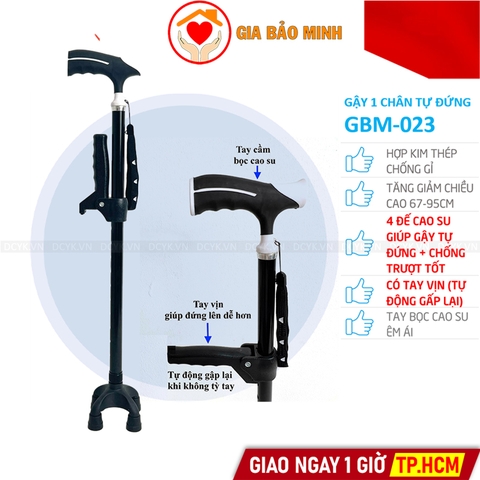 Gậy 1 Chân Thẳng (Batoong) Tự Đứng + Có Tay Vịn GBM-023