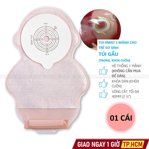 Túi Hậu Môn Nhân Tạo 1 Mảnh Cho Trẻ Sơ Sinh Yosuland (Túi Gấu)