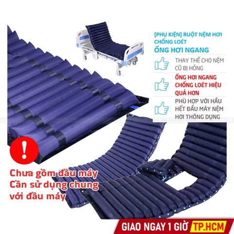 [PHỤ KIỆN] Bộ Ruột Nệm Hơi Chống Loét Dạng Ống Ngang