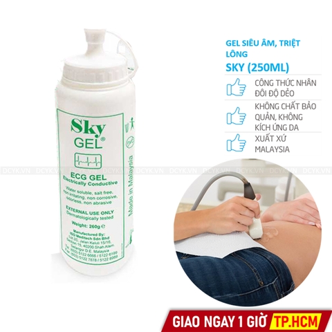 Gel Siêu Âm, Gel Lạnh Triệt Lông SKY (250ml) (Malaysia)