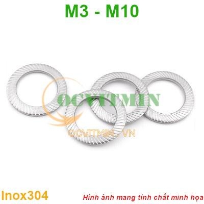 Vòng Đệm Dạng Côn Hai Mặt Có Răng Cưa Inox304