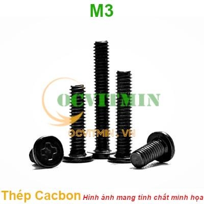 Ốc Bake Đầu Dẹp Mỏng M3 Thép Cacbon
