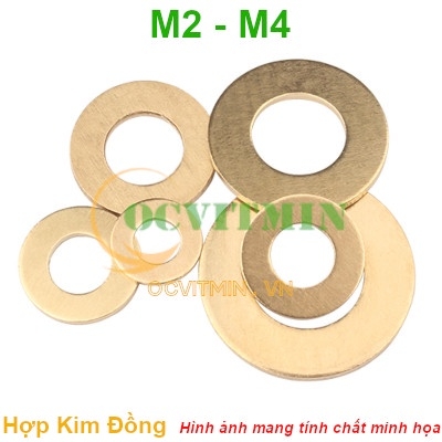 Vòng Đệm Phẳng M2 M2.5 M3 M4 Chất Liệu Hợp Kim Đồng