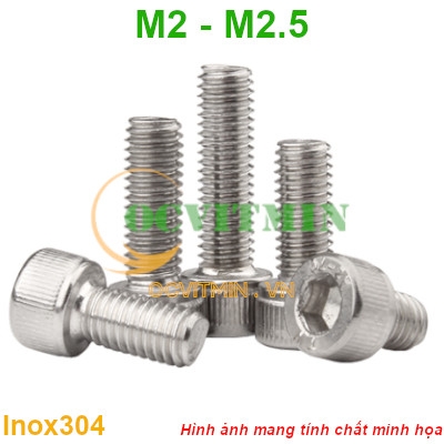 Ốc Lục Giác Đầu Trụ M2 M2.5 Inox304