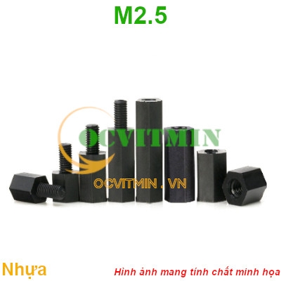 Ốc Nhựa M2.5 Trụ Nhựa Đực Cái , Cái Cái M2.5