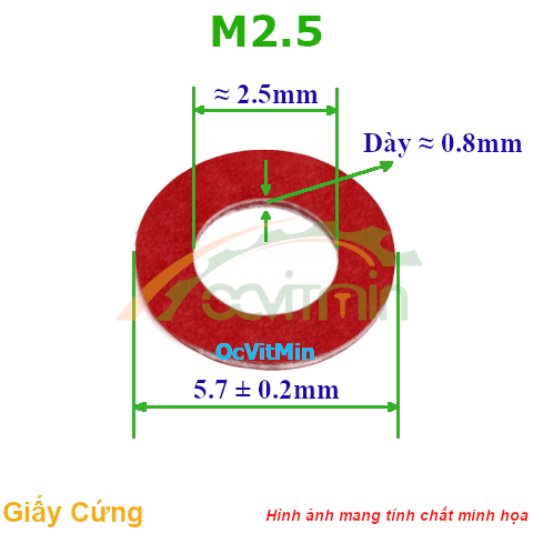 Vòng Đệm Giấy Cứng M2.5 - Vong Dem Long Den Giay Cung