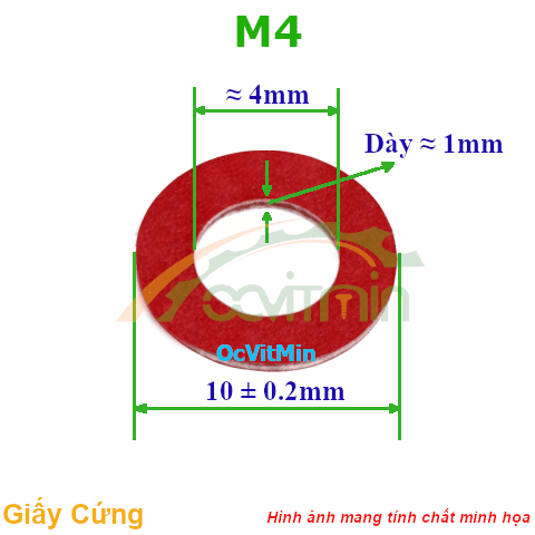 Vòng Đệm Giấy Cứng M4 - Vong Dem Long Den Giay Cung