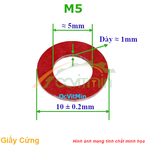 Vòng Đệm Giấy Cứng M5 - Vong Dem Long Den Giay Cung
