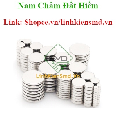 Nam Châm Đất Hiếm Đường Kính 20mm Dày 3mm Lực Hút Siêu Mạnh Dễ Vỡ
