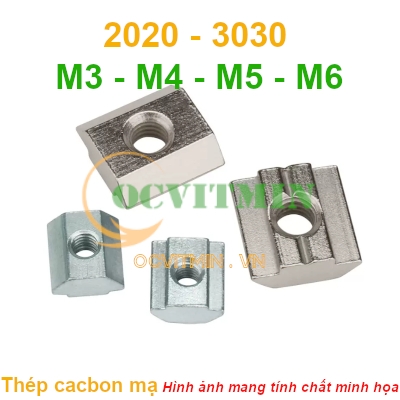 Đai Ốc Chữ T Luồn Dùng Cho Nhôm Định Hình 2020/3030 Tán Chữ T