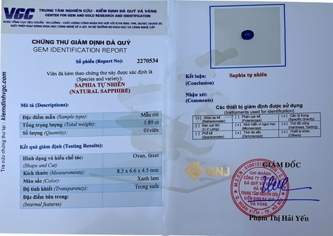 Viên đá sapphire tự nhiên phát lộc