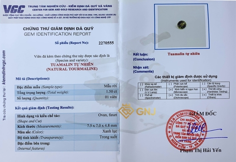 Đá Tourmaline xanh lục Tài Lộc