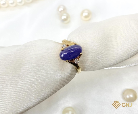 Nhẫn Sapphire Xanh Thiên Nhiên Bạc 925 - GNJ