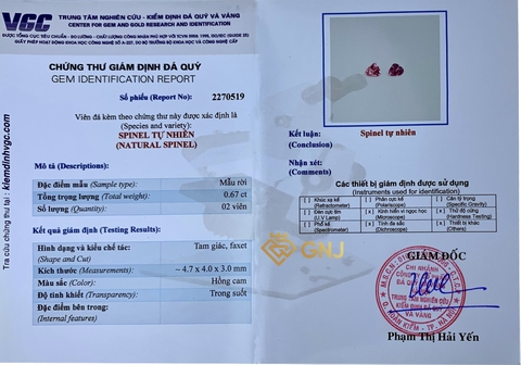 Đá Spinel Hồng Cam - GNJ