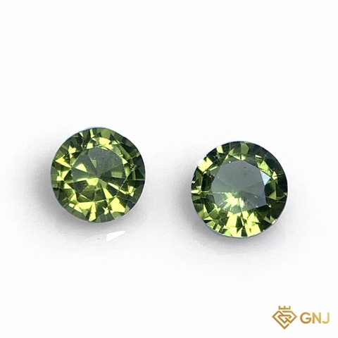 Cặp đá peridot tự nhiên 1,64ct (2 viên) - GNJ