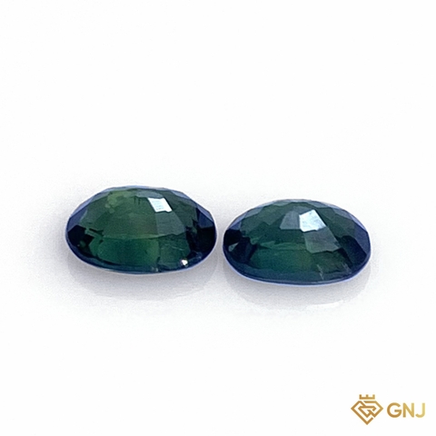 Cặp đá sapphire xanh lá tự nhiên 0,50ct (2 viên) - GNJ