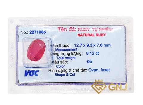 Viên Đá Ruby tự nhiên Phát Tài